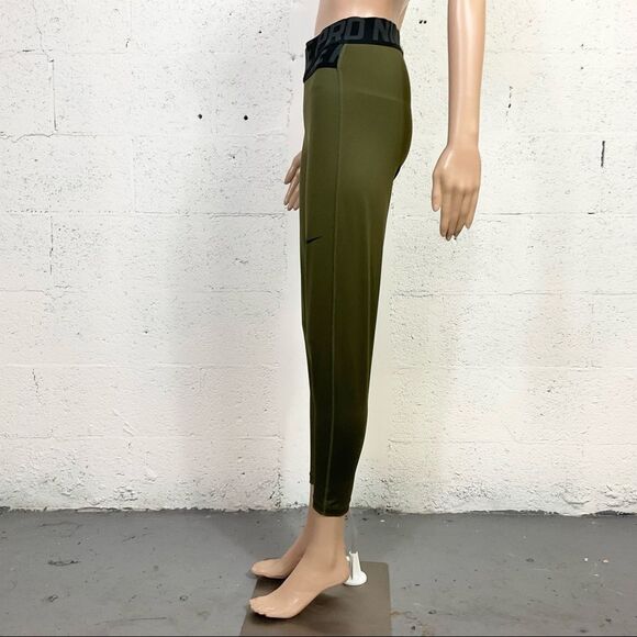 Nike Just Do It Army Green Black Muscle Tank Leggings Matching Set M - Picture 11 of 17